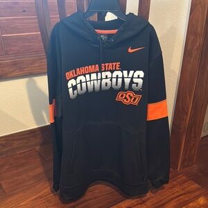 Nike Black and Orange Oklahoma State Hoodie